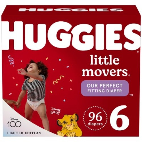 Huggies Little Movers Baby Disposable Diapers - Size 6 - 96ct