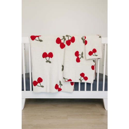 Cherry Plush Blanket – Mebie Baby