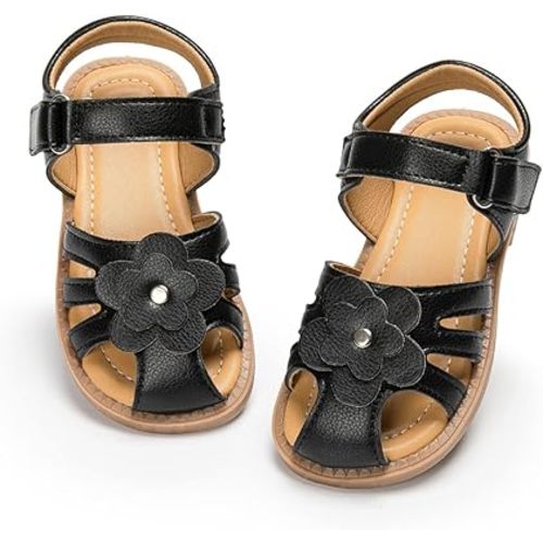 Boys Girls Sandals Open Toe Breathable Princess Non-Slip Flats Summer Beach Lightweight Rubber Sole Sandals (Toddler/Little Kid)