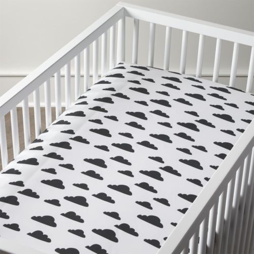 Cloud Organic Crib Fitted Sheet + Reviews | Crate and Barrel