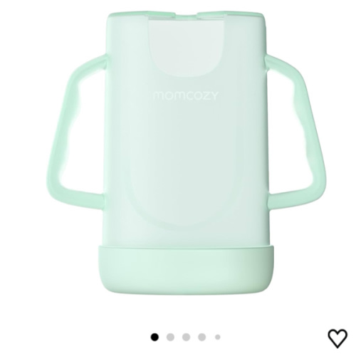 Momcozy Baby Pouch Holder No Squeeze, Baby Food & Juice Box Holder, Mess-Free, Easy Grip for Self-Feeding, BPA-Free & DEHP-Free, Must-Have for Babies, Green