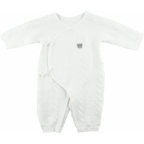 Newborn White One-piece Thick Romper 3-layer Thickness 100% Cotton Newborn Baby Pajamas for Spring
