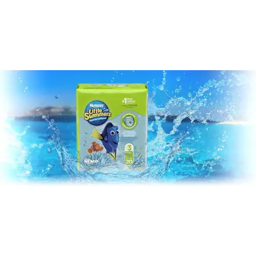 Huggies Little Swimmers Disposable Swim Diapers, Size 3 (16-26 lbs), 40 Ct (2 Packs of 20), Packaging May Vary