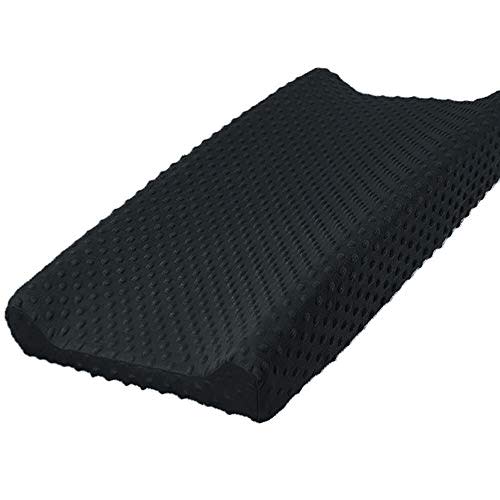 Owlowla Changing Pad Cover, Soft Minky Dots Changing Table Sheets for Baby Boy and Girl(Black)