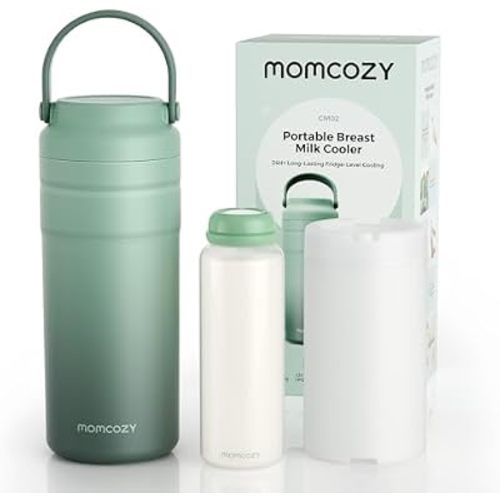 Momcozy Portable Breast Milk Cooler for Travel, 24H Ice-Free Cooling