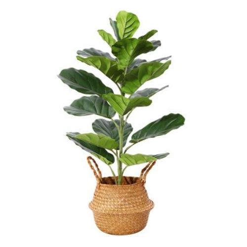 Artificial Plants 30 Inch Fake Fiddle Leaf Fig Plant with 21 Leaves,Perfect Faux Lyrata Plant for Home Indoor Outdoor Office Modern Decor