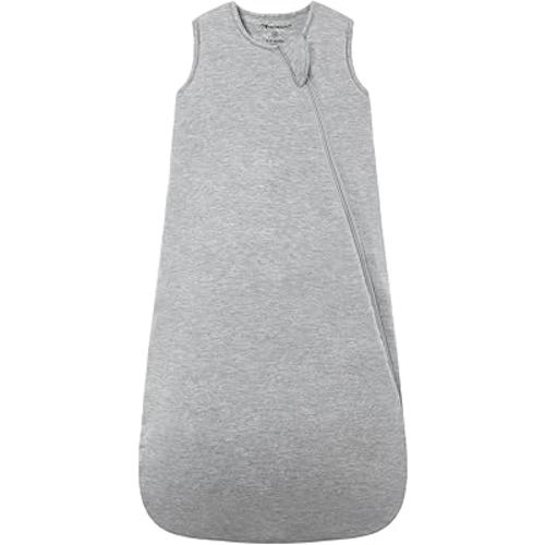 Mosebears Unisex Rayon Made from Bamboo Wearable Blanket with 2-Way Zipper,2.5 Tog Baby Winter Sleep Sack (Grey,0-6 Months)