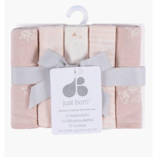 French Terry Washcloths Set, Pinks, One Size
Just Born