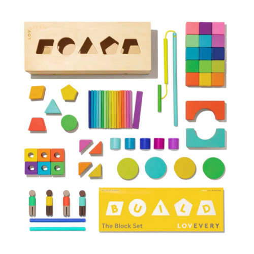 Wooden Block Set | 70-Piece Block Set for Toddlers & Kids | Lovevery