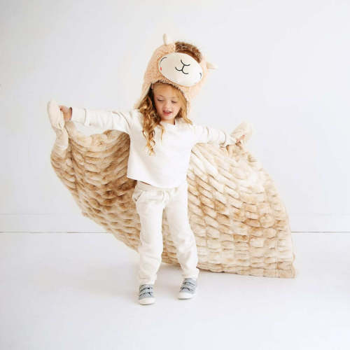 Huggable Llama Plush Blanket | Minky Couture