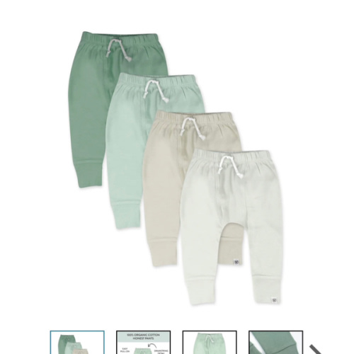 4-Pack Organic Cotton Honest Pants | Honest Baby Clothing