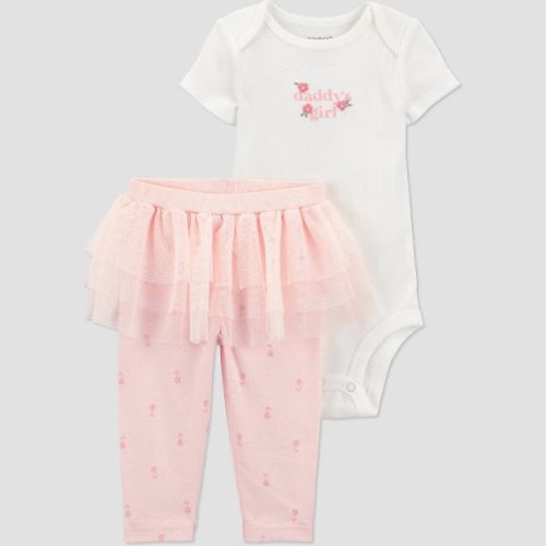 Carter's Just One You® Baby Girls' 2pc Daddy's Girl Top and Bottom Set - 3M