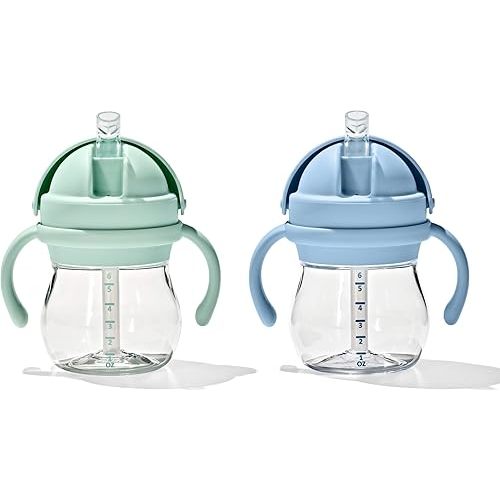 OXO Tot Transitions Straw Cup with Handles 6 oz. - Opal and Dusk - 2 pack
