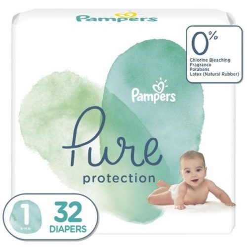 Pampers Pure Protection Diapers - (Select Size and Count), Size: 1
