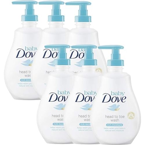 Dove Baby Head to Toe Body Wash Rich Moisture - 6 Packs x 13.52 FL.Oz / 400 ml