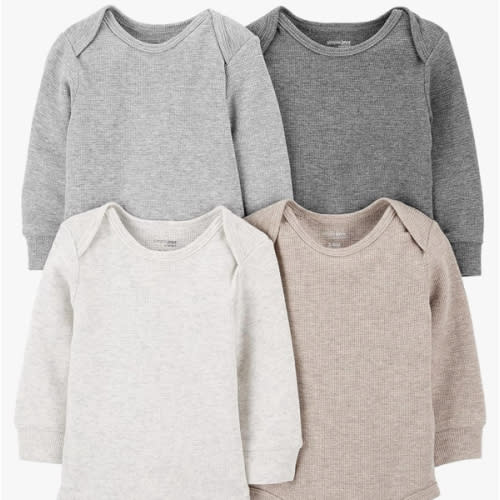 Simple Joys by Carter's Unisex-Baby 4-Pack Long-Sleeve Thermal BodysuitBodysuit