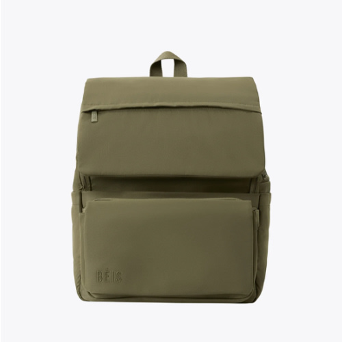 BÉIS 'The Ultimate Diaper Backpack' in Olive - Green Backpack Diaper Bag