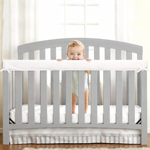 Toddler Comfort for Teething Stage, Edge Protector Strip Edge Wrap Cover Sets,Corner Bed Rail for Furniture (white-3pc)