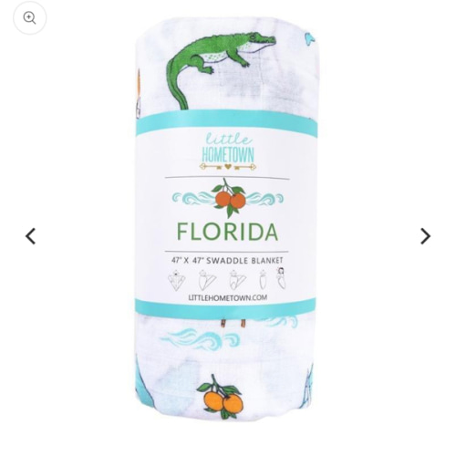 Florida Boy Baby Swaddle Blanket | Little Hometown