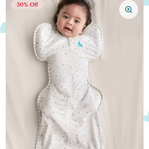 Swaddle Up™ 0.2 TOG Organic Cotton White Starlight