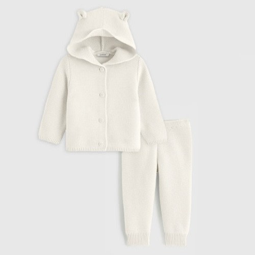 Quince 100% Organic Cotton Sweater Set - Ivory