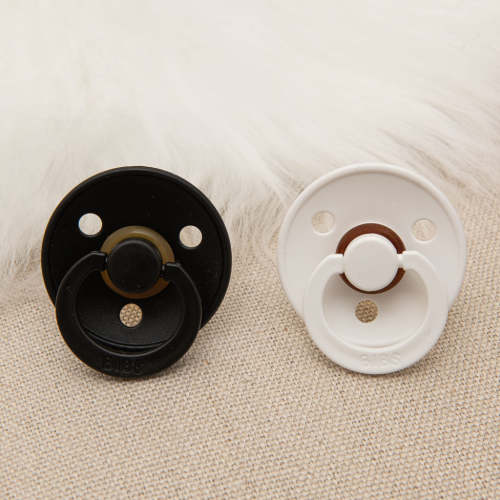 June Pacifier Set | Black & White – Baby Beau and Belle