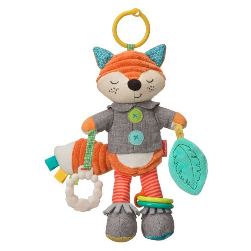 Infantino Go gaga! Playtime Pal - Fox: Sensory Development, BPA-Free, Crib Toys, Car Seat Toys