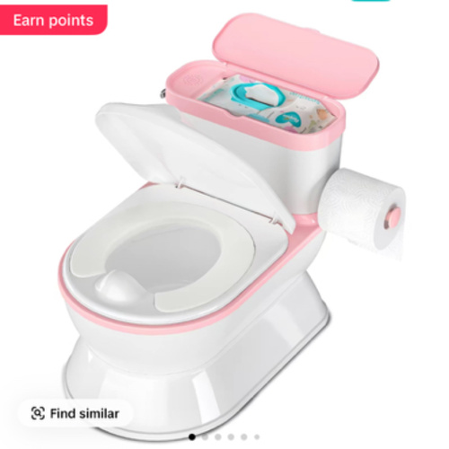 BabyBond 2-in-1 Realistic Flushing Potty Trainer, Pink Potty Chair with Detachable Seat, Flush Sounds, Wipes Storage & Toilet Paper Holder, Potty Trainning Seat for Toddler and Infant, Mothersdaygift, #Summervibes - TikTok Shop