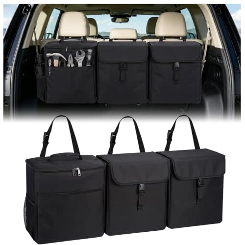 GDNasist Car Trunk Organizer, Backseat Hanging Organizer for SUV/MPV/Truck | Large Capacity Car Organizers and Storage, Car Organization Detachable Storage Modules with Built-in Cooler, Car Accessories