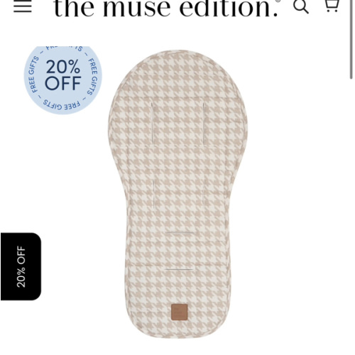 Houndstooth Universal Linen Pram Liner