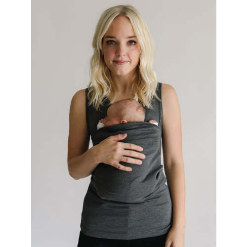 Lalabu Soothe Shirt | Newborn Baby Carrier Shirt for Mom | No-Wrap Baby Wearing Shirt from Makers of The Lalabu Dad Shirt | Skin to Skin Top for Mom and Baby
