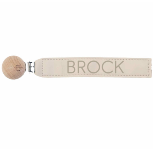 Personalized Leather Pacifier Clip | All Colors