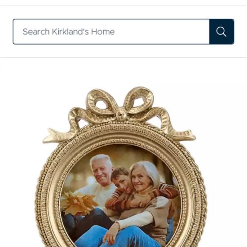 Round Gold Bow Picture Frame | Kirklands Home