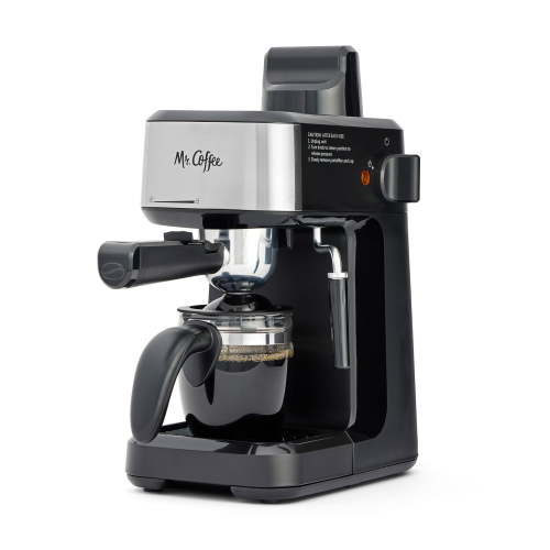 Mr. Coffee® 4-Shot Steam Espresso Machine, Cappuccino Maker, and Latte Maker with Glass Carafe