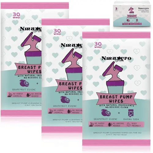Breast Pump Wipes, 3 Packs Natural Pump Parts Cleaning On The Go, Resealable Manual Pacifier Wipe Quick Clean Breastfeeding Supplies