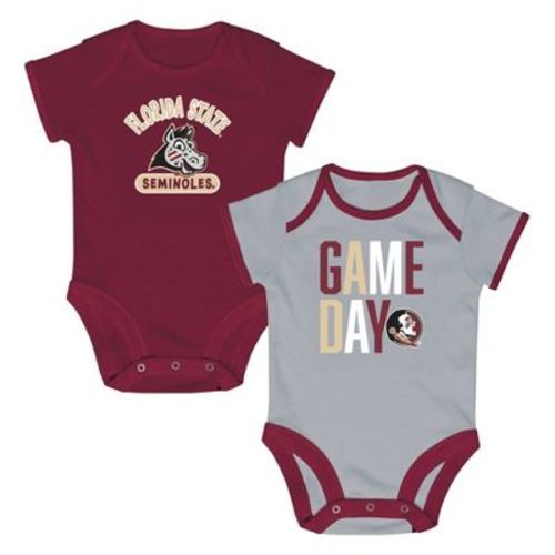 NCAA Florida State Seminoles Newborn 2pk Bodysuit - 6-9M