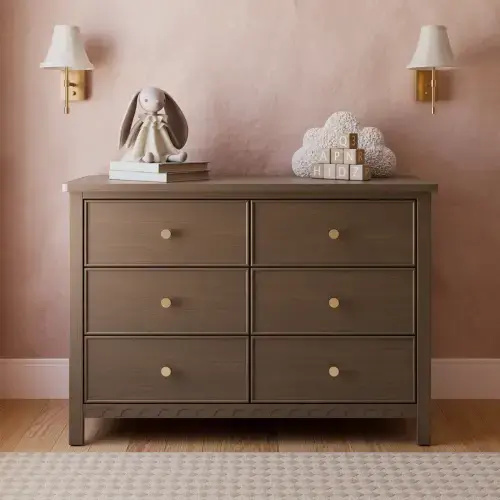 Graco Sasha 6 Drawer Double Dresser Hazelnut | Wayfair