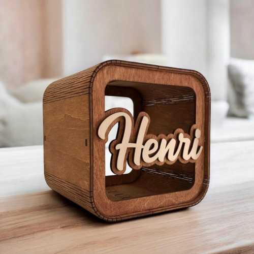 Custom Name Wooden Piggy Bank | Personalized Money Box | Toddler Gift | Baby Shower Keepsake | Kids Savings Coin Box | Baby Shower Idea