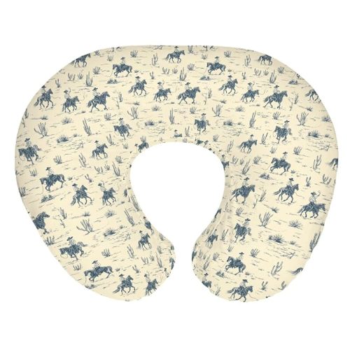Vintage Western Cowboy Baby Nursing Pillow Covers for Boy Girl Retro Cowboy Cactus Horse Nursery Feeding Pillowcase for Breastfeeding Pillows Wild Desert Soft Stretchy Slipcover for Newborn Infant
