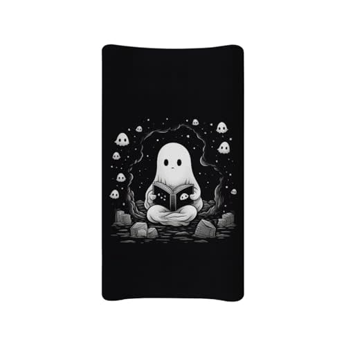 Gothic Spooky Changing Pad Cover,Baby Changing Pad Covers Boy or Girl Changing Pad Cover Halloween Ghost Changing Table Cover 32”X16” Diaper Changing Pad Cover Sheets