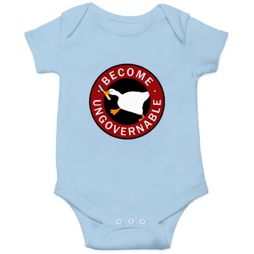 Become Ungovernable Goose | Essential Onesies Kids's Short Sleeve Onesie 12M Light blue sold by DaviWard | SKU 55357270 | Printerval