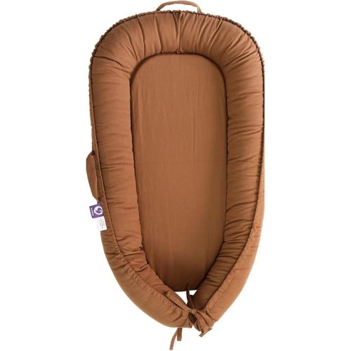 Infant Lounger Cover, 100% Organic Cotton, Newborn Essentials, Baby Gifts (GoldenBrown02)