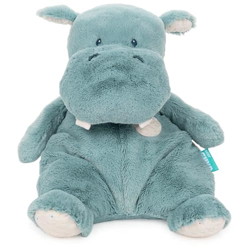 GUND Baby Oh So Snuggly Hippo Large Plush Stuffed Animal for Babies and Infants, Teal, 12.5”