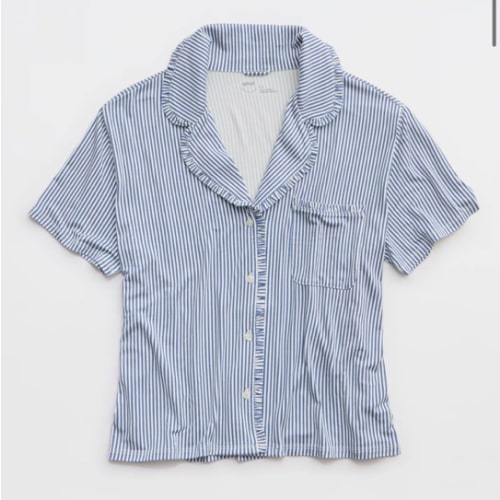 Aerie Real Soft® Ruffle Pajama Shirt