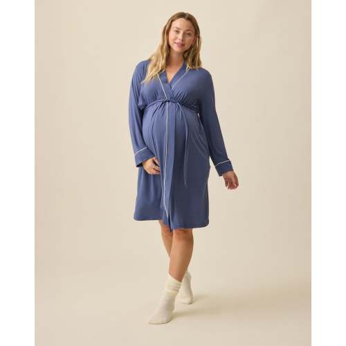 Clea Bamboo Robe | Slate Blue – Kindred Bravely