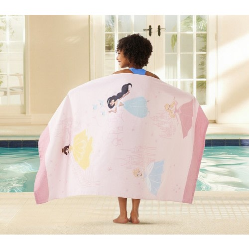 Disney Princess Castles Kid Beach Towel UPF 50+
