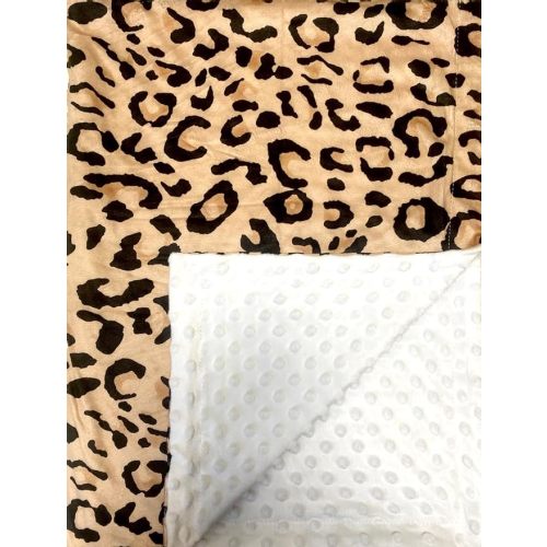Baby Blanket for Boys Girls Super Soft Double Layer Minky with Dotted Backing Cute Cow Crib Receiving Blanket Bed Throws for Newborns Nursery Stroller Toddler 30 x 40 Inch (Brown Leopard)