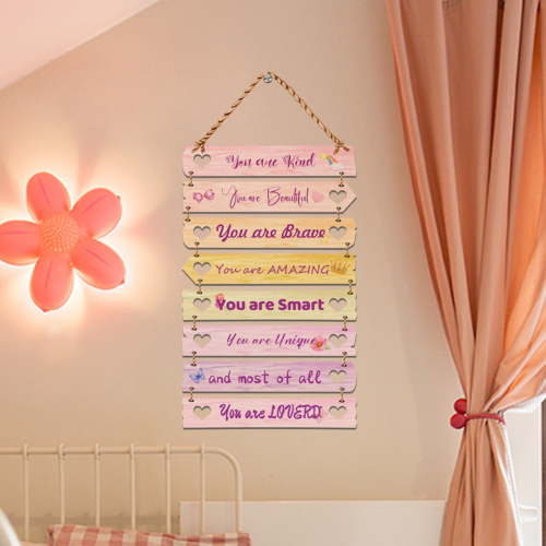 SILVERCELL 12x23 Inch Girls Room Decor Rustic Pink Stickers For Kids Girls Bedroom Inspirational Wall Art Decorations for Kids Bedroom, Playroom, Nursery Room