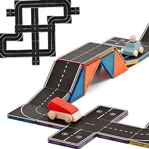 Amazon.com: Learn & Grow Road Toppers, Magnetic Tile Accessory, Magnet Building Set Road Pack Add on 40PCS - STEM Building Toy & Learning Educational Magnet Construction Toddler : Toys & Games