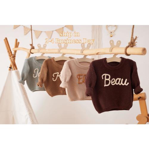 Custome Baby Name Sweater, Pink Baby Girls Sweater With Name, Personalized Hand Embroidered Name Baby Sweater, Best Birthday Gift For Baby